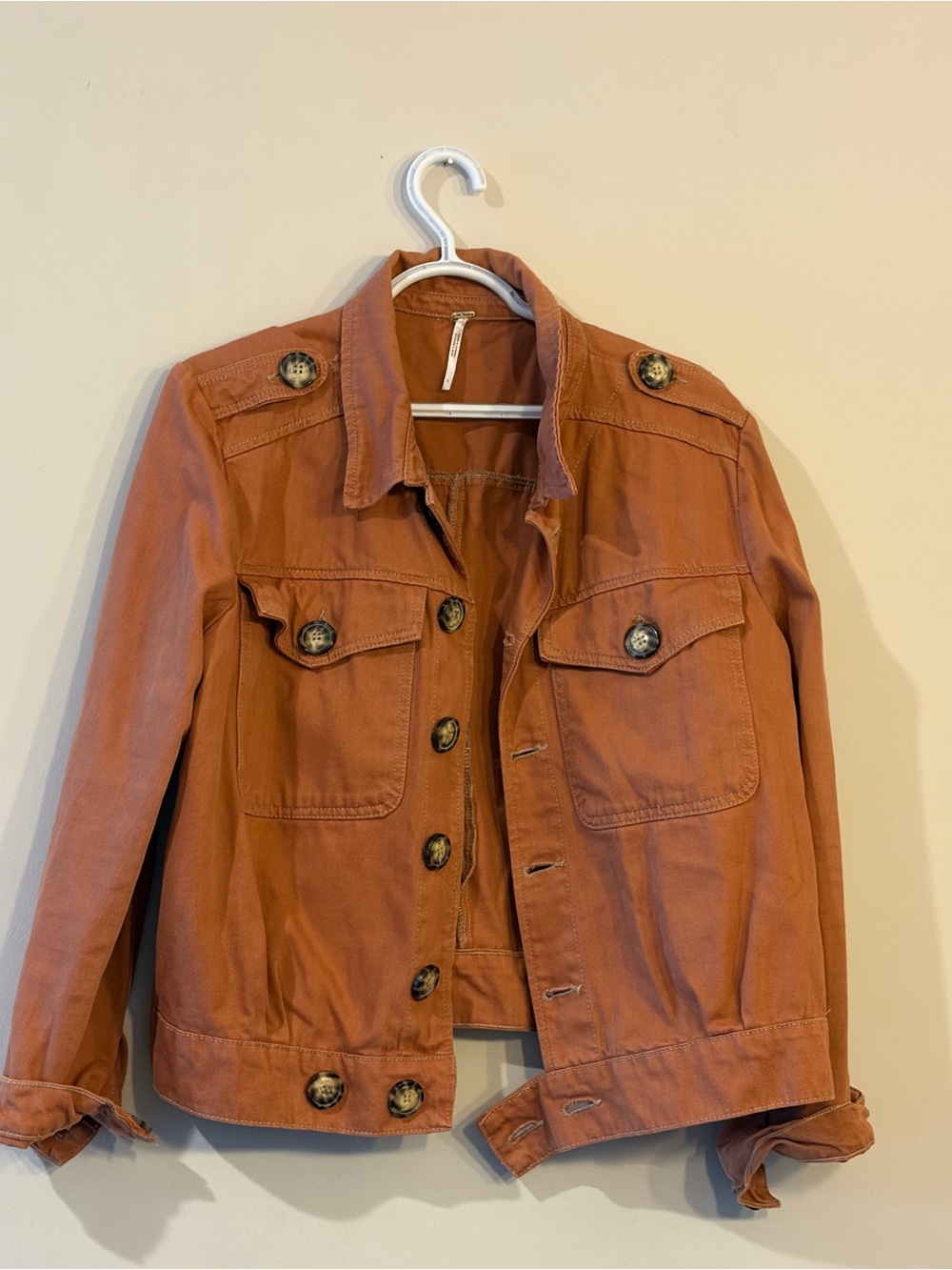 Free People Button-Front Jean Jacket - Picture 2 of 4